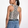 Snake Print Scoop-Neck Bodysuit Snake Print Scoop-Neck Bodysuit