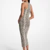 Snake Print Stretch Jersey Racerback Dress Snake Print Stretch Jersey Racerback Dress