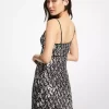 Snake Sequined Stretch Viscose Slip Dress