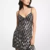 Snake Sequined Stretch Viscose Slip Dress