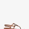 Sofia Crocodile Embossed Leather Sandal