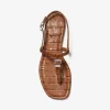 Sofia Crocodile Embossed Leather Sandal