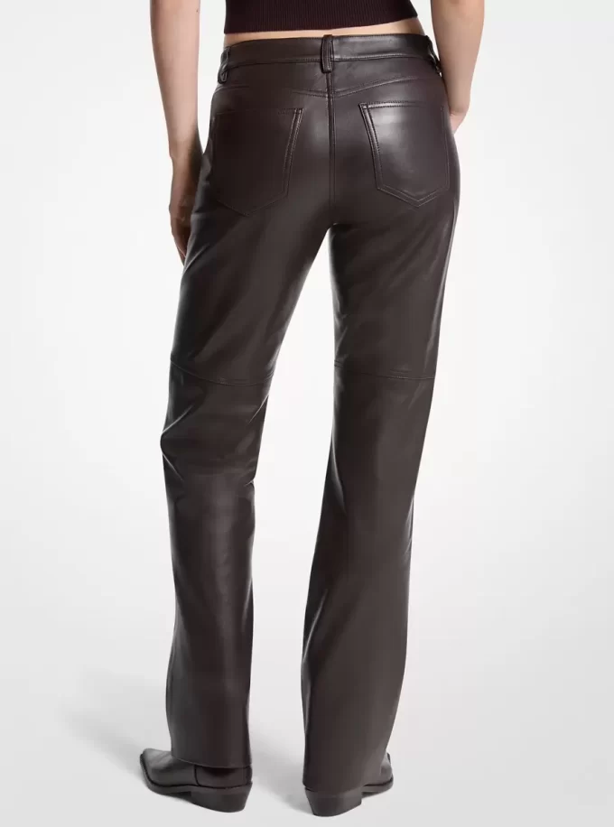 Straight-Leg Leather Pants Straight-Leg Leather Pants