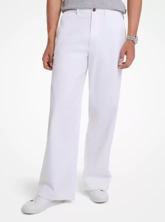 Stretch Cotton Wide-Leg Pants Stretch Cotton Wide-Leg Pants
