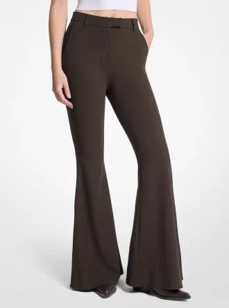 Stretch Crepe Flared Pant