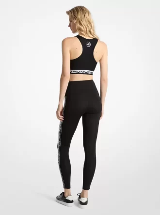 Stretch Knit Logo Tape High-Waisted Leggings Stretch Knit Logo Tape High-Waisted Leggings