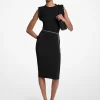 Stretch Matte Jersey Belted Dress Stretch Matte Jersey Belted Dress