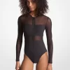 Stretch Nylon Zip-Up Swimsuit Stretch Nylon Zip-Up Swimsuit