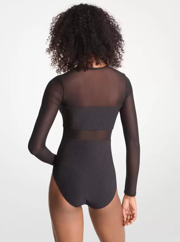 Stretch Nylon Zip-Up Swimsuit Stretch Nylon Zip-Up Swimsuit