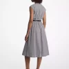 Striped Cotton Poplin Belted Midi Dress Striped Cotton Poplin Belted Midi Dress