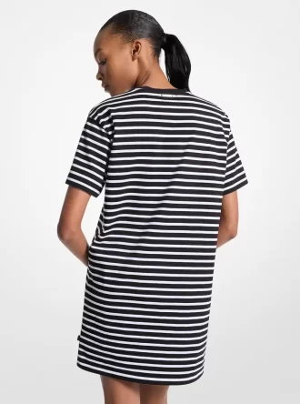 Striped Cotton T-Shirt Dress