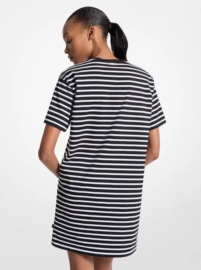 Striped Cotton T-Shirt Dress