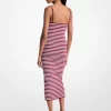 Striped Stretch Viscose Blend Midi Dress Striped Stretch Viscose Blend Midi Dress