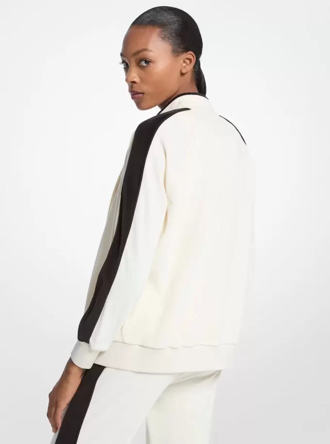 Striped Velour Zip-Up Jacket Striped Velour Zip-Up Jacket