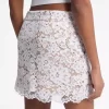 Studded Corded Floral Lace Mini Skirt Studded Corded Floral Lace Mini Skirt