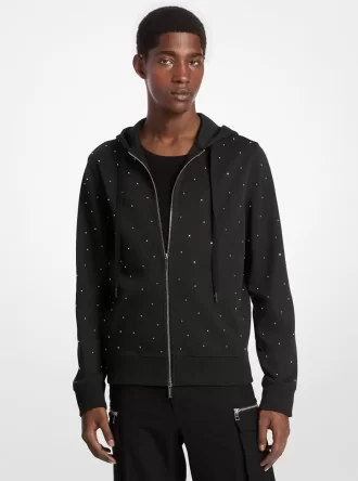 Studded Cotton Blend Hoodie Studded Cotton Blend Hoodie