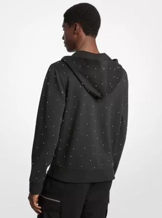Studded Cotton Blend Hoodie Studded Cotton Blend Hoodie