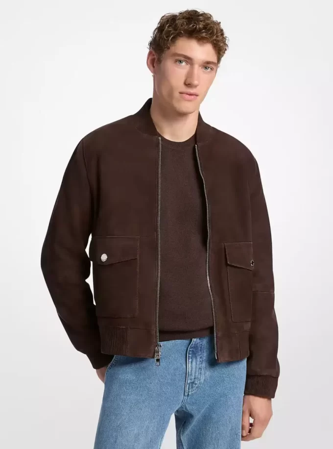 Suede Bomber Jacket