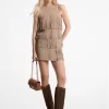 Suede Fringed Mini Dress Suede Fringed Mini Dress