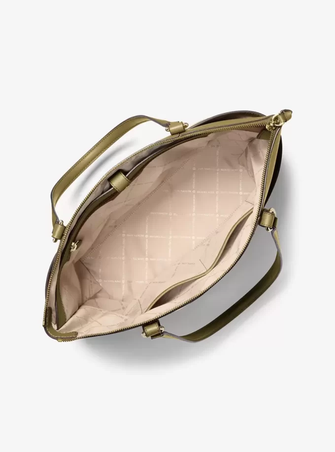 Sullivan Large Saffiano Leather Top-Zip Tote Bag Sullivan Large Saffiano Leather Top-Zip Tote Bag