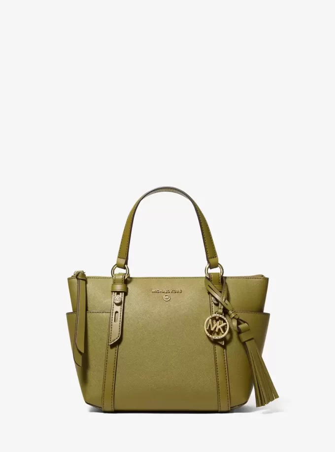 Sullivan Small Saffiano Leather Top-Zip Tote Bag Sullivan Small Saffiano Leather Top-Zip Tote Bag