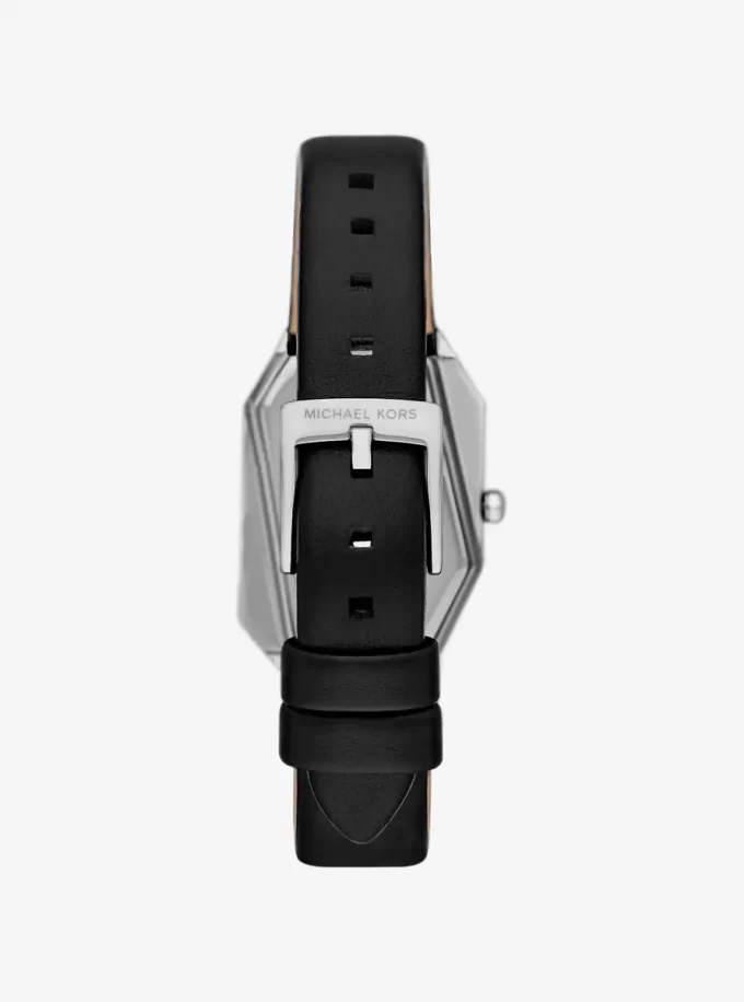 Suri Silver-Tone and Leather Watch