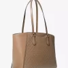 Taryn Large Signature Logo and Leather Tote Bag Taryn Large Signature Logo and Leather Tote Bag
