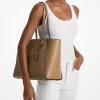 Taryn Large Signature Logo and Leather Tote Bag Taryn Large Signature Logo and Leather Tote Bag