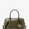 Thompson Medium Distressed Studded Satchel Thompson Medium Distressed Studded Satchel