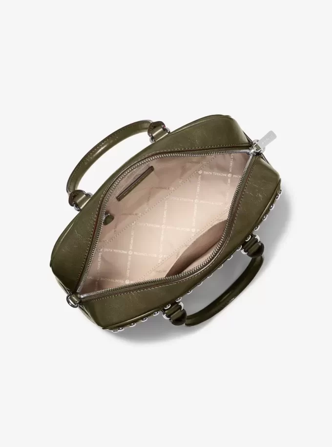 Thompson Medium Distressed Studded Satchel Thompson Medium Distressed Studded Satchel