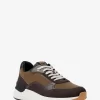 Trevor Leather and Corded Twill Trainer