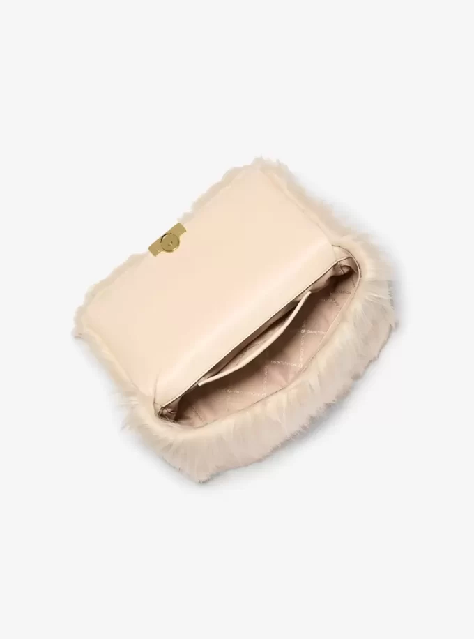 Tribeca Large Faux Shearling Shoulder Bag Tribeca Large Faux Shearling Shoulder Bag