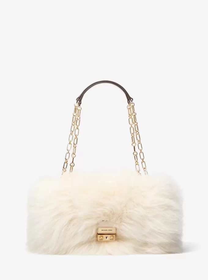 Tribeca Large Faux Shearling Shoulder Bag Tribeca Large Faux Shearling Shoulder Bag