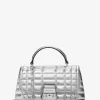Tribeca Medium Quilted Metallic Leather Satchel