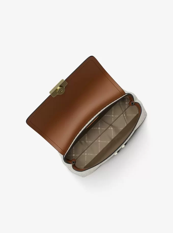 Tribeca Medium Signature Logo Satchel