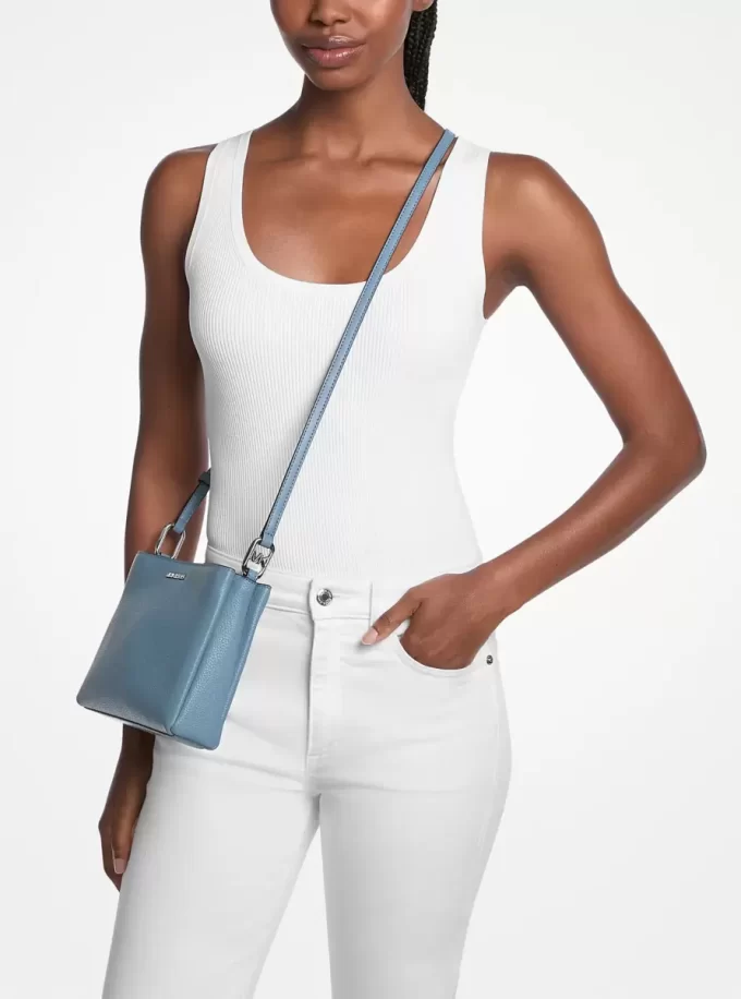Trisha Medium Pebbled Leather Crossbody Bag