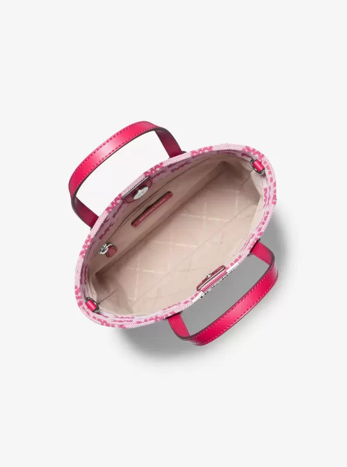 Vincent Small Logo Jacquard Tote Bag with Card Case Vincent Small Logo Jacquard Tote Bag with Card Case