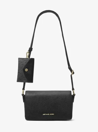 Vincent Small Saffiano Leather Crossbody Bag with Signature Logo Card Case Vincent Small Saffiano Leather Crossbody Bag with Signature Logo Card Case