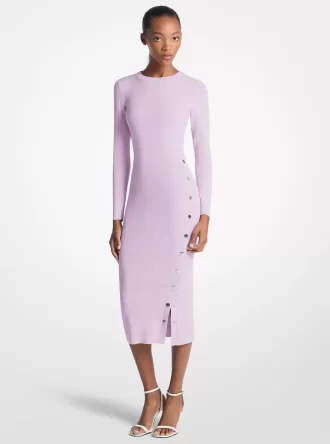 Viscose Blend Snap Dress