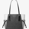 Voyager Large Color-Block Metallic Signature Logo Tote Bag Voyager Large Color-Block Metallic Signature Logo Tote Bag