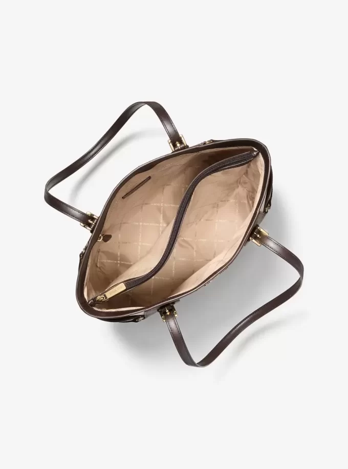 Voyager Large Color-Block Metallic Signature Logo Tote Bag Voyager Large Color-Block Metallic Signature Logo Tote Bag