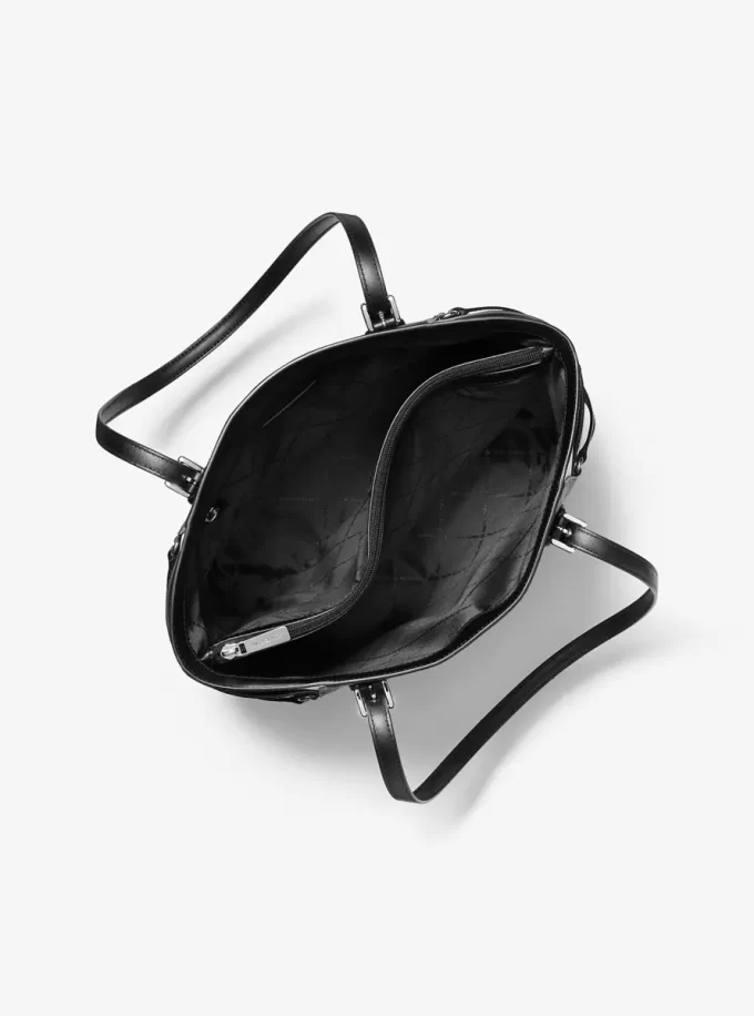 Voyager Large Color-Block Metallic Signature Logo Tote Bag Voyager Large Color-Block Metallic Signature Logo Tote Bag