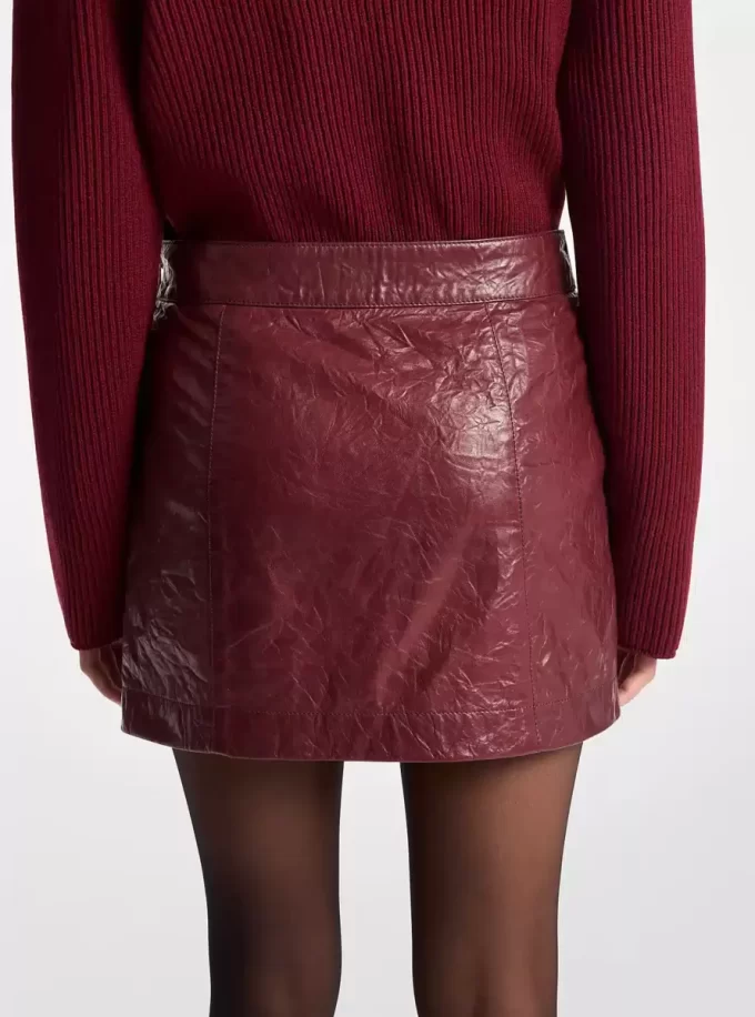 Washed Leather Mini Skirt Washed Leather Mini Skirt