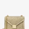 Whitney Medium Embellished Metallic Shoulder Bag