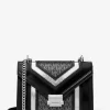 Whitney Medium Signature Logo and Metallic Shoulder Bag