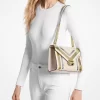 Whitney Medium Signature Logo and Metallic Shoulder Bag