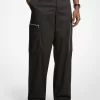 Wide-Leg Woven Zip Cargo Pant
