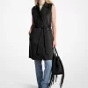 Wool Blend Belted Wrap Vest