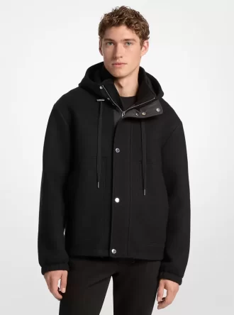 Wool Blend Hooded Jacket Wool Blend Hooded Jacket