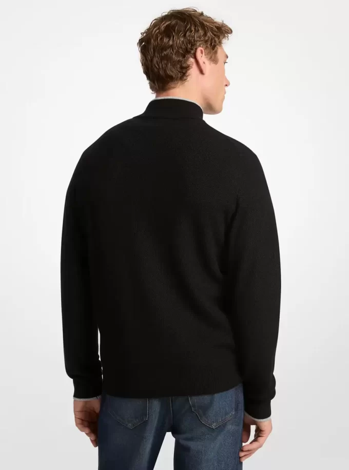 Wool Blend Quarter-Zip Sweater